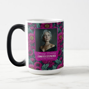 Chic Daisy 40Th Birthday Customized Purple Color Morph Mug