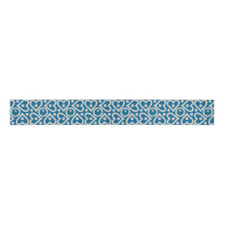 Chic Daisy Chains on Blue, Custom Grosgrain Ribbon
