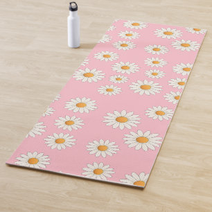 Chic Daisy Flower Pattern – Cute Floral Designe - Yoga Mat