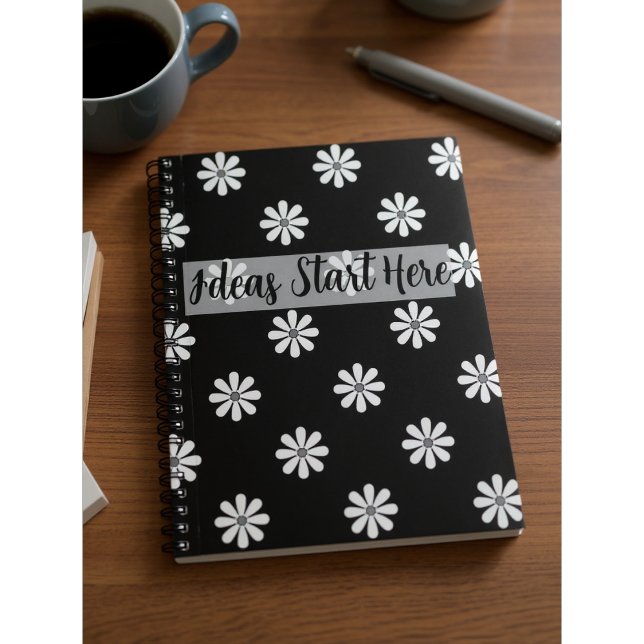 Chic Daisy Pattern Notebook – Minimal & Stylish (Creator Uploaded)