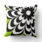Chic Daisy Personalized Throw Pillow - Lime Green