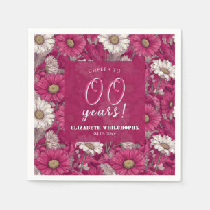 Chic Daisy Quinceañera Birthday For Girlfriend Napkins