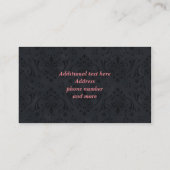 Chic Damask and Cupcake Bakery Business Card (Back)