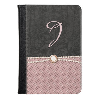 Chic Damask and Metallic Look Kindle Fire Folio Kindle Case