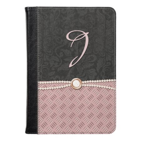 Chic Damask And Metallic Look Kindle Fire Folio Kindle Case