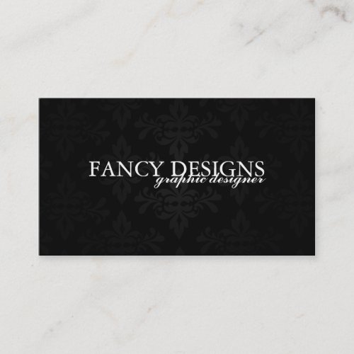 Chic Damask Business Card Template