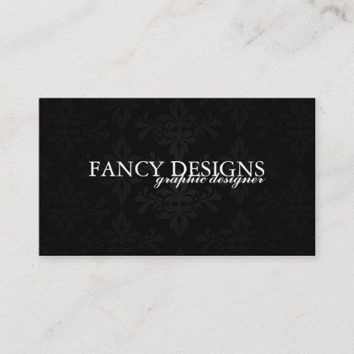 Customizable Chic Damask Business Card Template