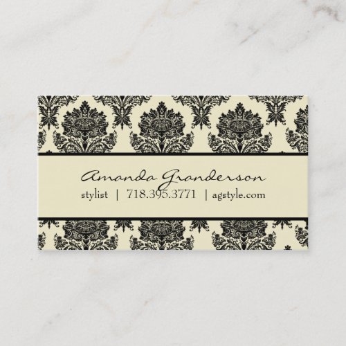 Chic Damask Calling Card Business Card Templates