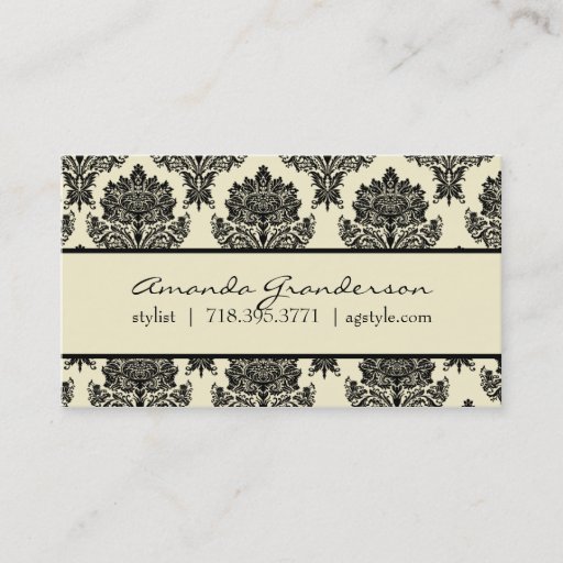 Customizable Chic Damask Calling Card Business Card Templates