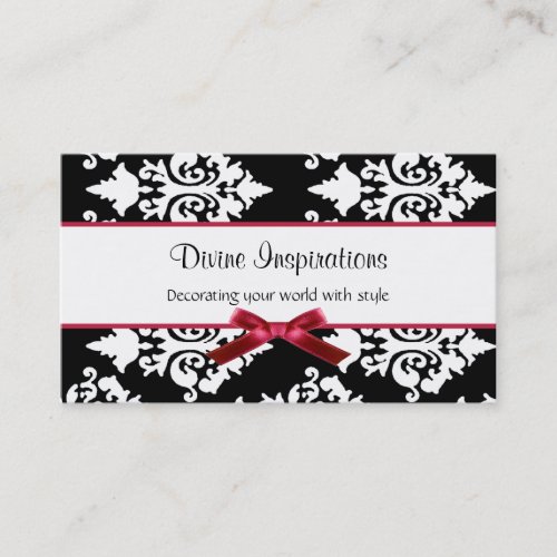 Chic Damask Custom Business Card
