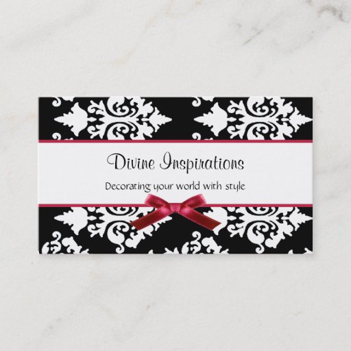 Customizable Chic Damask Custom Business Card