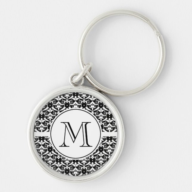 Chic Damask Keychain (Front)