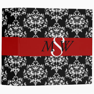 Chic Damask Monogram Binder