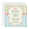 Chic Damask & Stripe Baby Shower Tea Invitation