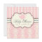 Chic Damask & Stripe Baby Shower Tea Invitation