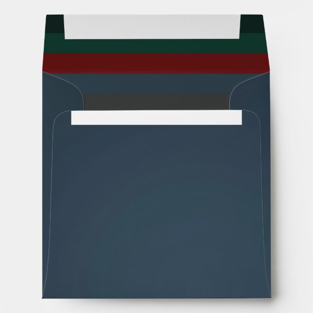 Chic Dapper Blue Grey Customizable Envelope  (Back (Bottom))