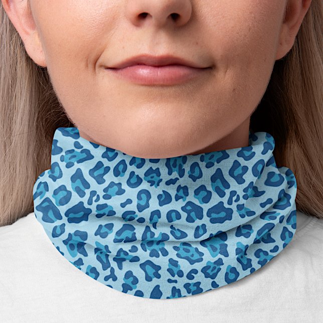 Chic Dark And Light Blue Leopard Print Bandana (Creator Uploaded)