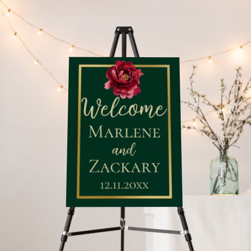 Chic Dark And Moody Welcome Wedding Sign