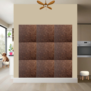 Chic Dark Chocolate Brown Shimmering Glitter  Ceramic Tile