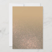 Chic Dark Gold Sparkly Glitter Ombre Baby Shower Invitation (Back)