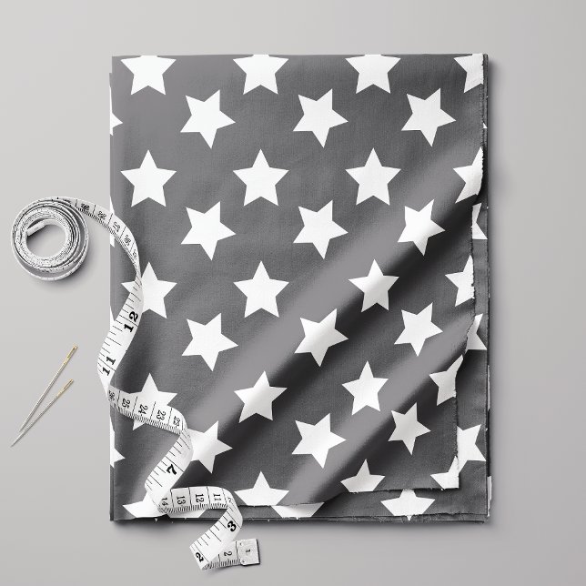 Chic Dark Gray Stars Space Pattern Fabric (Creator Uploaded)