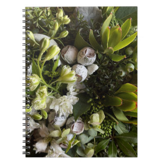 Chic Dark Green Botanical Leaves Notebook