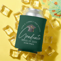 Chic Dark Green Graduate Custom Graduation Party