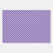 Chic Dark Purple Violet White Polka Dots Pattern Wrapping Paper Sheets ...