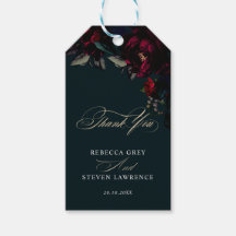 Chic dark turquoise red floral moody wedding