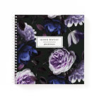 Chic Dark Violet Floral | Personalized