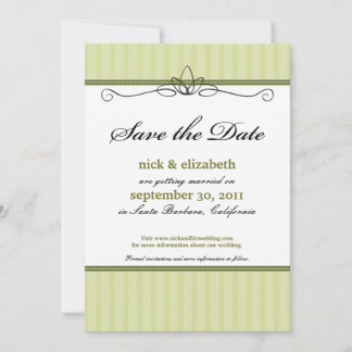 Chic Deco Save the Date (lime green)