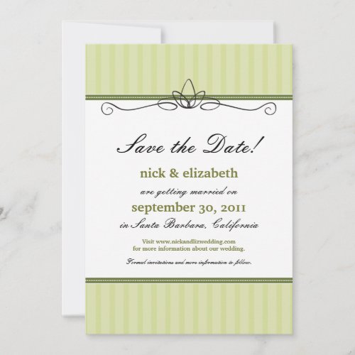 Chic Deco Save the Date (lime green)