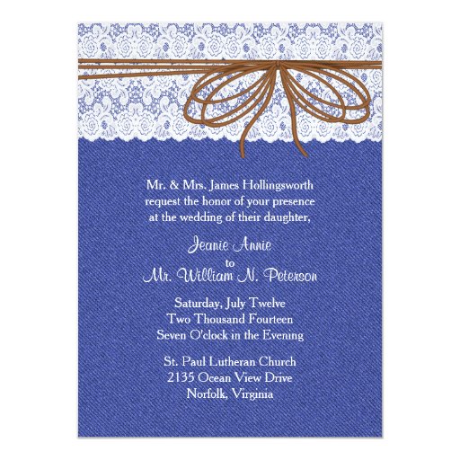 Denim Wedding Invitations 4