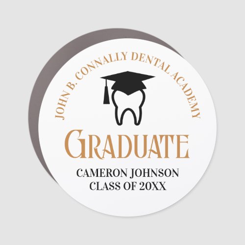 Chic Dental School Custom Dentist Graduation Car Magnet