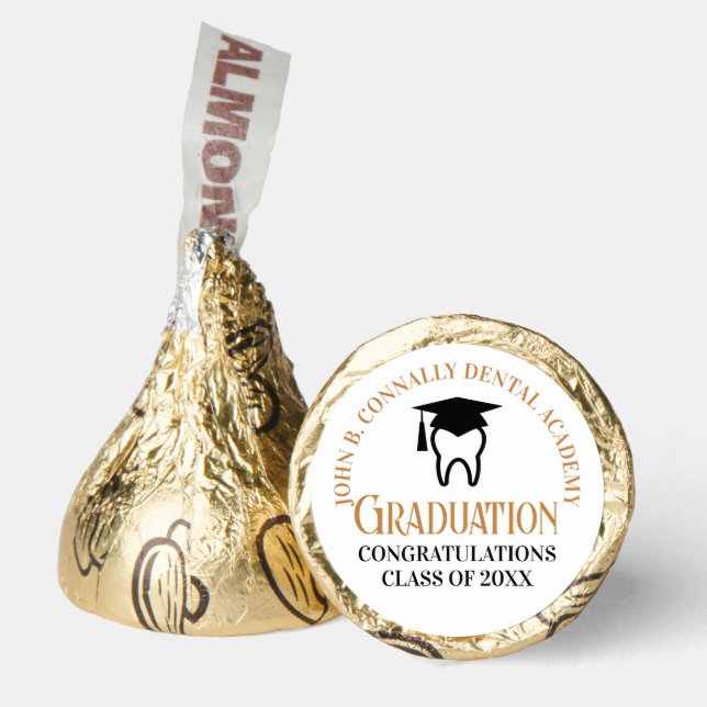 Chic Dental School Custom Dentist Graduation Party Hershey®'s Kisses® (Front)
