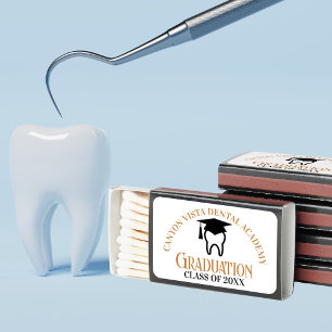 Chic Dental School Custom Dentist Graduation Party Matchboxes