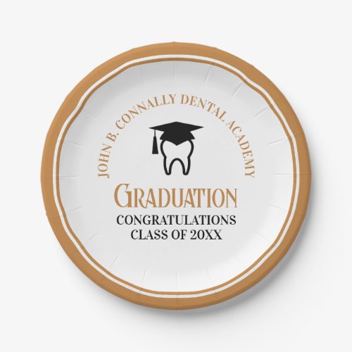 Chic Dental School Custom Dentist Graduation Party Paper Plates