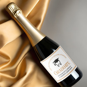 Chic Dental School Custom Dentist Graduation Party Sparkling Wine Label