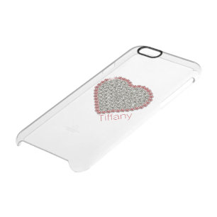 Chic Diamond Heart Custom Clear iPhone 6 Case