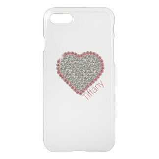Chic Diamond Heart Custom Clear iPhone 7 Case