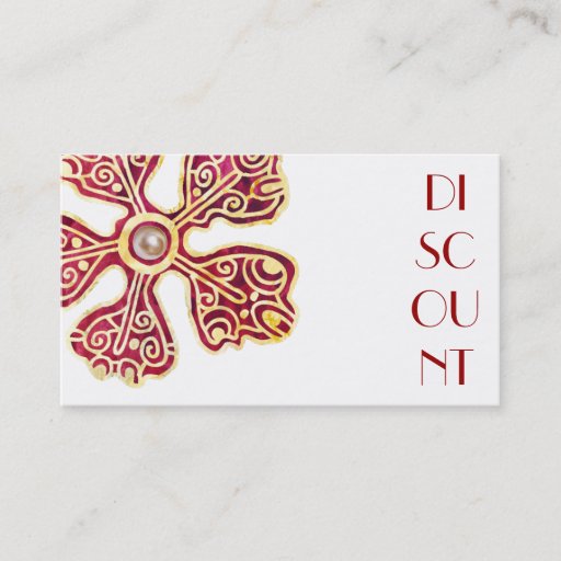 Customizable Chic Discount Coupon Business Card Templates