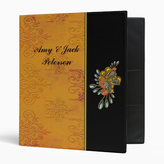 Chic Distressed Damask Album Binder (Front/Inside)