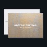 Chic Distressed Gray Satin gold Gift Card<br><div class="desc">Modern, clean and elegant with a luxury twist, this gift card is perfect for many businesses whether you are a makeup artist, hair stylist or massage therapist, bridal stores, event planners and more. Featuring a beautiful combination of digital image of industrial distressed gray silver and satin gold and bold font...</div>