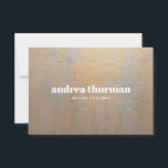Chic Distressed Gray Satin gold Gift Card<br><div class="desc">Modern, clean and elegant with a luxury twist, this gift card is perfect for many businesses whether you are a makeup artist, hair stylist or massage therapist, bridal stores, event planners and more. Featuring a beautiful combination of digital image of industrial distressed gray silver and satin gold and bold font...</div>