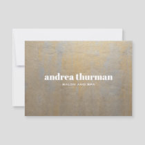 Chic Distressed Gray Satin gold Gift Card