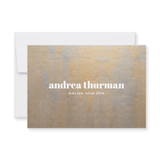 Chic Distressed Gray Satin gold Gift Card