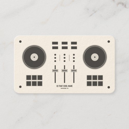 Chic DJ Controller Business Card