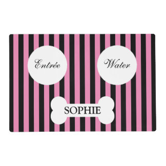Chic Dog Bone Personalized Pet Placemat
