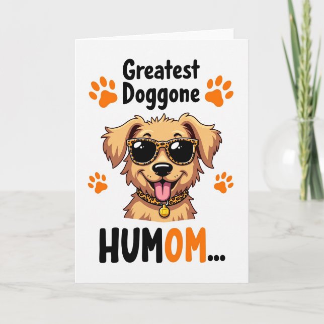 Chic Dog Mothers Day Art Card (Front)
