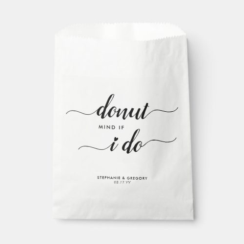 Chic Donut Mind If I Do Heart Wedding Sweet Treat Favor Bag